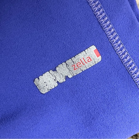 Zella Blue Full Zip Jacket Women’s 6 | Athletic Mock Neck Thumbhole Athleisure - Picture 10 of 12